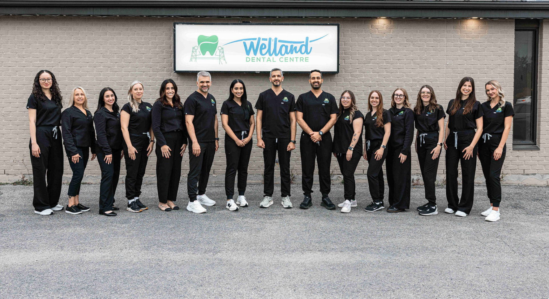 The Welland Dental Centre team outside the clinic in Welland