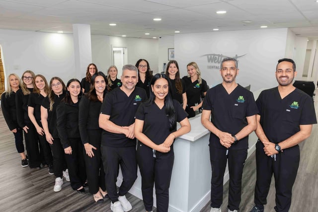 The Welland Dental Centre team in the reception area